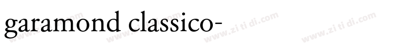garamond classico字体转换